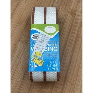 NOS‎ 39ft  Stone City Brown Outdoor Lawn Chair Furniture Re Webbing 2.25" SC-39W